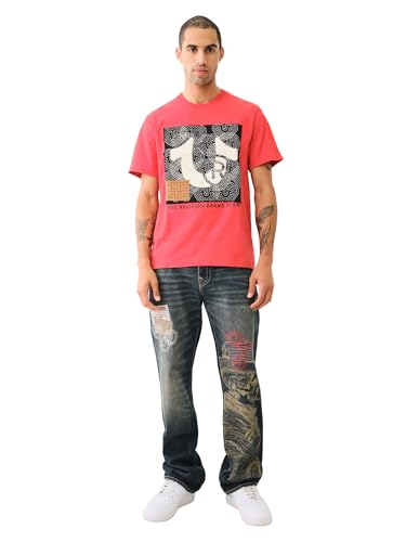 True Religion Men's Ricky Single Needle Flap Yellowstone 1/2