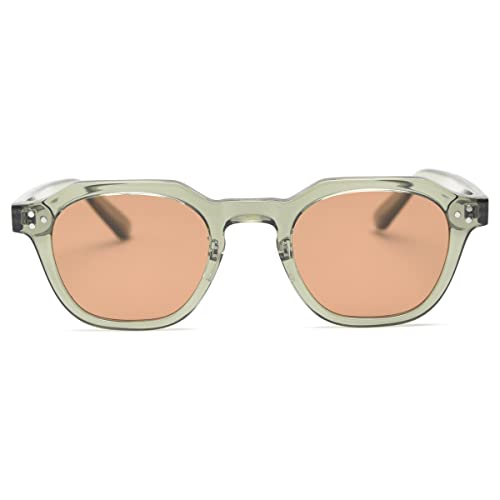 Kachawoo Lunettes de soleil polygone polarisées, pour hommes et femmes, avec cadre TR90, style rétro, L – vue 2
