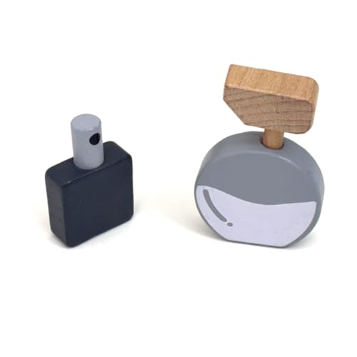 Image of Wudly Wooden Barber Shaving Kit Toy for Kids | Pretend Play Salon & Grooming Set with Scissors, Razor, Comb, Hair Dryer & Bag | Montessori Role Play Educational Toy for Boys & Girls (3+ Years)