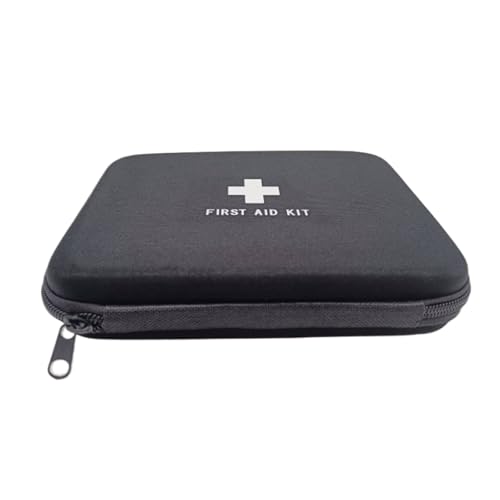Jipemtra Eva Case Empty First Aid Empty Pouch Hard Case Red Medical Bag for Home Health Emergency First Responder Camping Outdoors Business (Black bb)