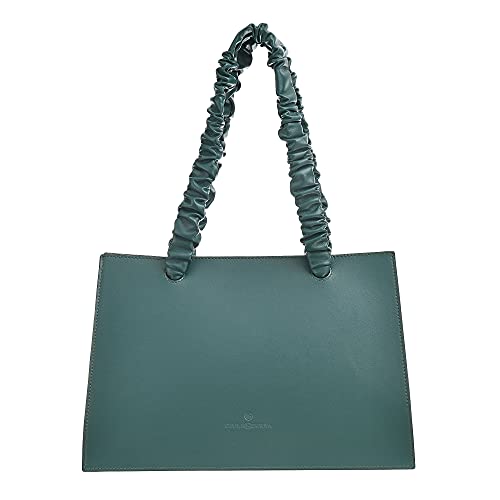 Sac à bandoulière cuir sarcelle Bella 32 x 22.5 grand format