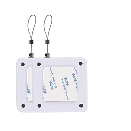 Ochenta 2 piezas de cierre automático de puerta automática, sin perforadores, con sensor automático de 800 g, longitud de la cuerda de alambre de 1,2 m, caja de cable antirrobo, color blanco Cover