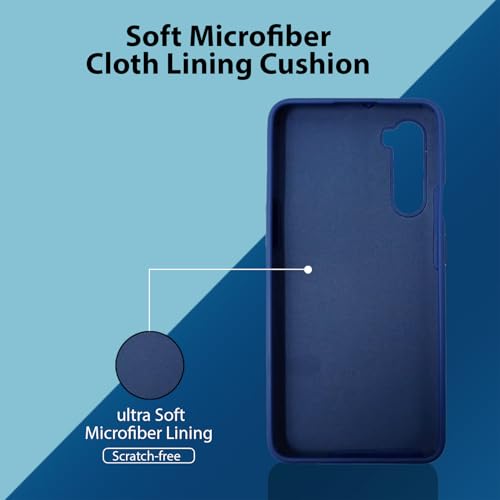 Image of LIRAMARK Liquid Silicone Soft Back Cover Case for OnePlus Nord (Midnight Blue)