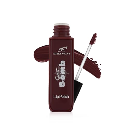 Image of Fashion Colour Sweet Bomb Lip Polish | Lip Gloss For Women | Upto 16 Hours | Matte Finish With Quick Dry Feature Gives you Vibrant Look | For Office / Party Girlies | Available in 19 Shades Choose Your's | (Mulberry,4ml)