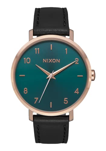 Nixon Women's Arrow Leather A10912805 Rose-Gold Japanese Quartz Fashion Watch