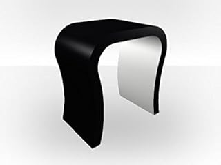 Zespoke Esterno Nero Curvo Comodino Contemporaneo White Matt