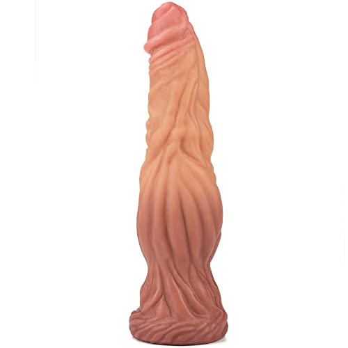 9.5" Large Butt Plug Anal Toy Anal Plugs Handmade Silicone Realistic Wolf Dildo Dual Density Dildo Realistic Huge Suction Cup Dildo Big Dildo Large Strap On Thick Dildo Sex Toys for Her sili