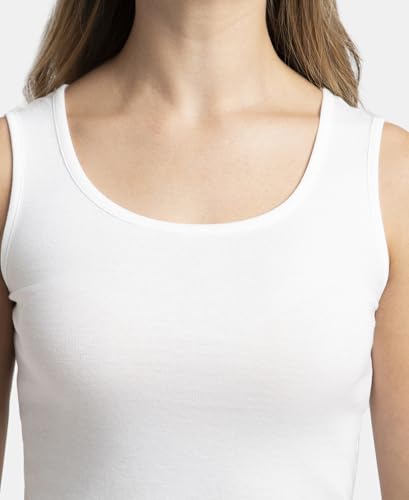 Image of Jockey A113 Women's Super Combed Cotton Rib Fabric Slim Fit Solid Tank Top