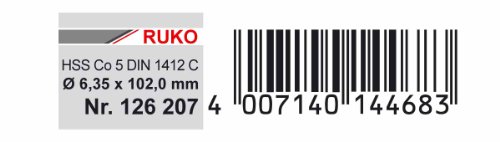 Führungsbohrer HSS CO 5, geschliffen Ø 6,35 x 102,0 mm mit Kreuzanschliff, Ersatzbohrer für A4 (Packung mit 2)