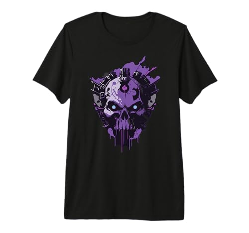 Tech Skull Futuristic Mechanical Skull BOT Future Technology Camiseta Premium