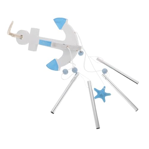 VALICLUD Campana De Viento De Playa Decorativa Ancla De Madera Campana De Viento De Exterior para Jardín Adorno Náutico para Balcón para Decoración De Pared Costera Baño o Salón