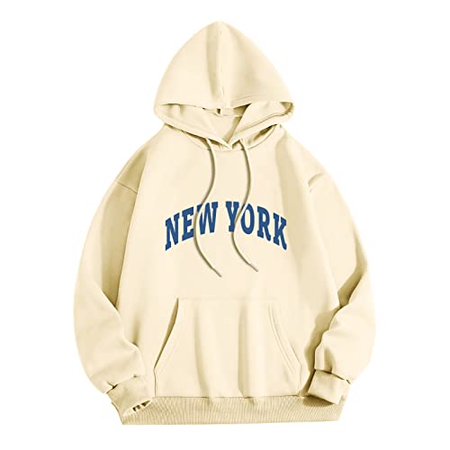 Veste à capuche beige XXL imprimé graphique pour look streetwear homme femme