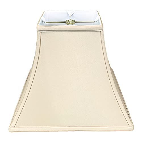 Royal Designs, Inc. Regal Series Square Bell Lamp Shade, 6 x 12 x 10.5, Beige
