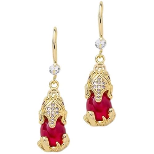 Boucles d'oreilles pendantes animaux en strass or pour briller en soirée et au quotidien