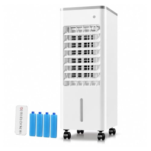 Rafraîchisseur d’air évaporatif réservoir 6L, 3 vitesses, télécommande et oscillation 120°