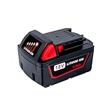 Epowon Replace Battery for Milwaukee M18 Battery 5.0ah and Charger Combo,Compatible with Milwaukee M18 Cordless Power Tools 18V Lithium Battery