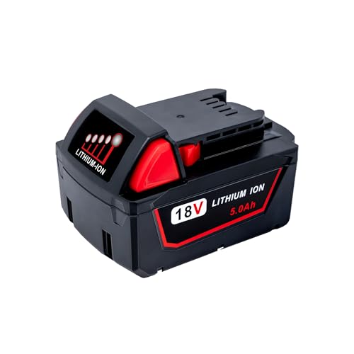 Image of Replace Battery for Milwaukee M18 Battery 5.0ah Compatible with Milwaukee M18 Cordless Power Tools 18V Lithium Battery 1pack
