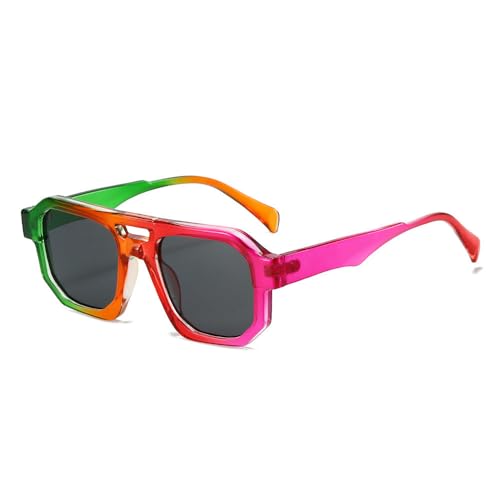 Lunettes de soleil carrées dégradées pour femmes UV400 tendance