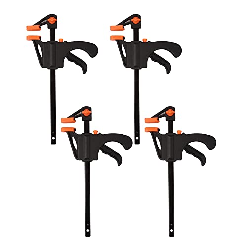 Binnan 4 Piezas Sargentos Monomanuales, Kit de Herramientas de Carpintería Madera, Set de Sargentos para Carpintería Madera