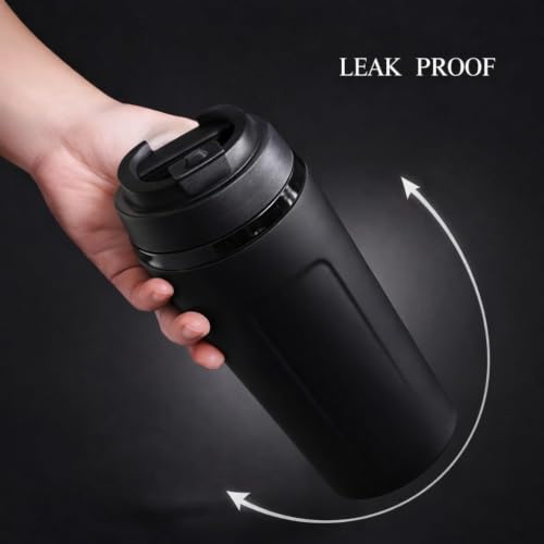 Image of SMAX 450 ML Travel Mug with Lid | Reusable Coffee & Tea Cup | Portable Drinking Mug for Office, Car & Travel | Stylish Lightweight Cup for Daily Use