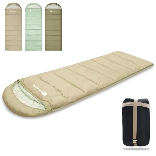 Bolsa de Dormir para Mochileros para Adultos, Desenrollable como Manta, Impermeable, Ligera, para Camping y Viajes al Aire Libre miniatura 1