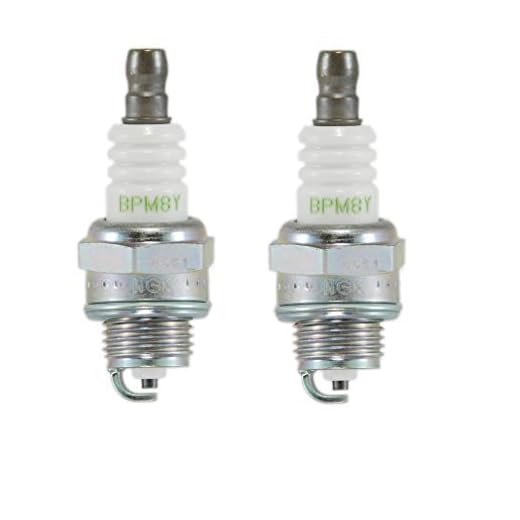 (2) NGK BPM8Y Spark Plugs - Replaces 2057, 5574, 15901019830, 285982 - Also Fits Echo SRM225, SRM210, SRM230, HC150, PE225, PB620, PE200, PB265, PE230, SRM280, HC155, PB460LN , PE280, PE260