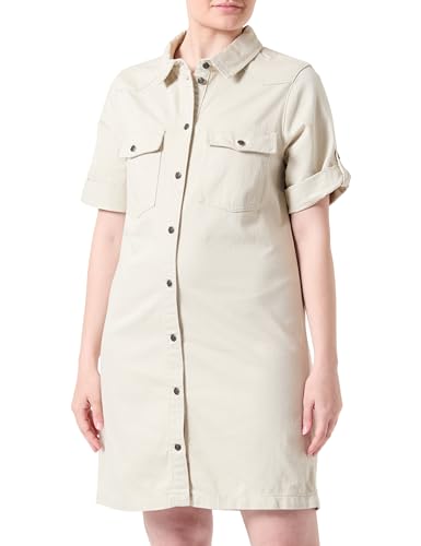 Robe courte olive Noisy May NMNew Signe en jean léger à manches courtes