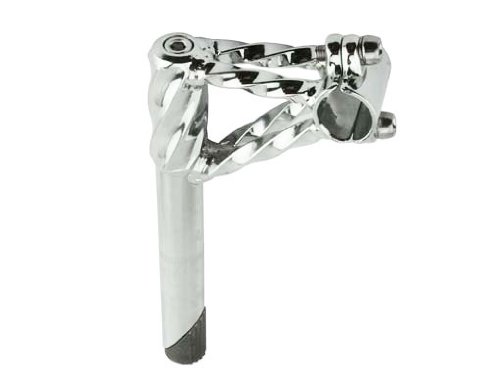 Alta Bicycle Double Twisted Lowrider Stem 21.1mm Chrome.