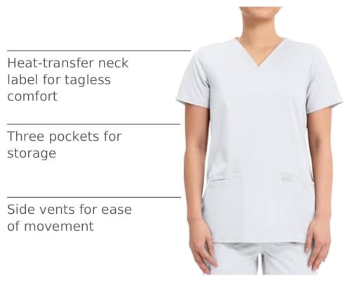 Image of Cherokee WW Revolution Medical Women's Scrub Top V-Neck 3-Pocket Scrubs
