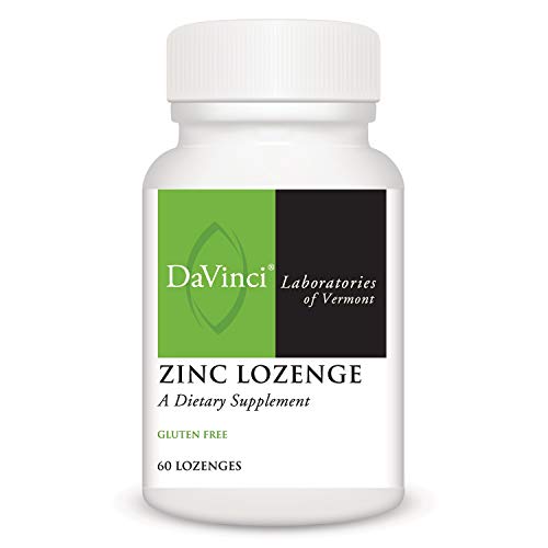 DaVinci Laboratories Zinc Lozenge, Lemon, 60 Lozenges - Immune Support, Brain Health, Throat Soothing Supplement