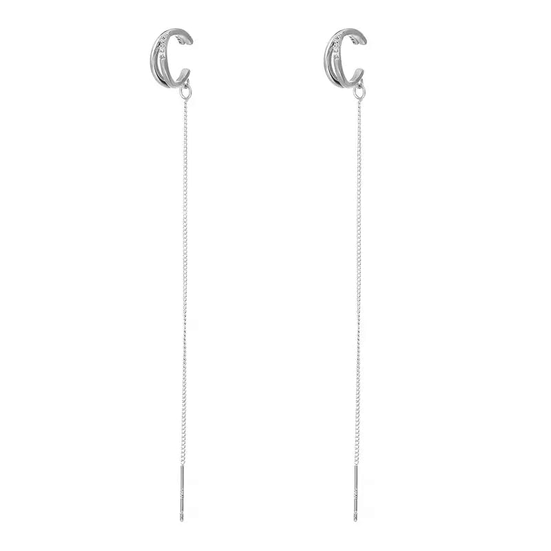 Via Mazzini Silver Plated Ear Cuff With Hanging Chain Sui Dhaga Thread Earrings For Women And Girls (ER0536) 1 Pair (B00W3NVS9Y) Amazon Price History, Amazon Price Tracker