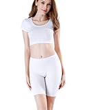 wirarpa Ladies Safety Boxer Shorts Cotton Anti Chafing Long Leg Knickers Underwear Women's Boy Shorts Leggings for Under Dresses 3 Pack Bloomers White Medium 10-12 - Image 7