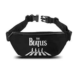 Rocksax The Beatles Bum Bag – Abbey Road B/W – 23cm x 18cm x 5cm – Officially Licensed Merchandise - Les Beatles, Paul McCartney, John Lennon, RIngo Starr, George Harrison