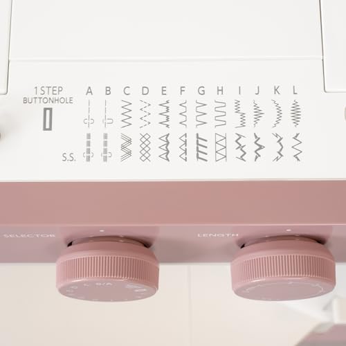 Image of Janome 1522SP Mechanical Sewing Machine - Aesthetic Pink Sewing Machine for Beginners, 22 Built in Stitches, 1 Step Buttonhole, Heavy Duty Metal Frame, Built in Needle Threader for Easy Use