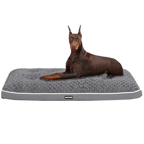 HMTOPE Cuccia ortopedica per cani a due pioli, lavabile, cuscino per cani rimovibile, 120 cm, colore grigio medio