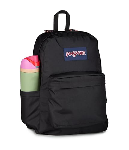 Image of JanSport SuperBreak Plus Backpack with Padded 15-inch Laptop Sleeve and Integrated Bottle Pocket - Spacious and Durable Daypack for Work and Travel, Animal Illustion Con Black /Black /Tan /Black