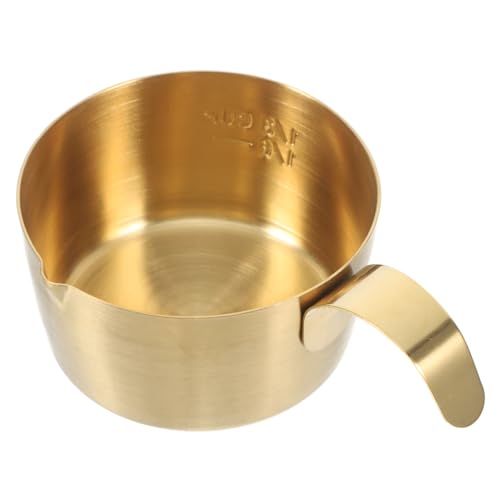 HAWILLOSCH Taza Medidora De Café Expreso, Taza Para Salsa De Acero Inoxidable De 80 Ml, Jarra Para Salsa Con Boquilla, Jarra Para Espumar Leche, Mermelada De Café Con Leche