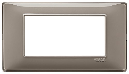 Vimar serie plana - Placa 4 módulo reflex ceniza