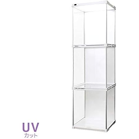 Amazon Co Jp Fcase Fケース ノーマル型3段セット シングルled 背面ホワイト フィギュアケース アクリルケース 大型 コレクションラック ディスプレイケース Led Fc Set011 Uvwh ホーム キッチン