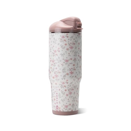 HydroJug Ease2o 40oz Insulated Water Bottle Straw & Chug Lid Magnolia