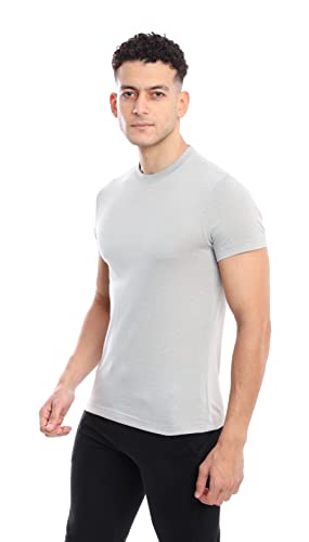 Mens Crew Neck T-Shirt (Slim Fit) | Cotton Rich Mens Tshirt (3/6 Pack) | Ultra Soft, Breathable (Made in Egypt)4