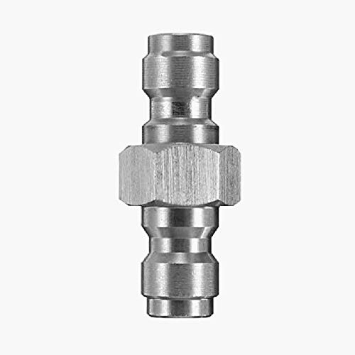 Flylock Universal 8mm Double Male Stainless Steel Quick-Disconnect Plug Adapter for PCP Paintball Airsoft Air Gun Tool