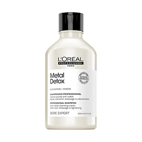 L'Oréal Professionnel | Champú Metal Detox, Para un cabello suave, brillante y sedoso, Color más duradero, Textura rica y cremosa, Sin Sulfatos, Para todo tipo de cabello, 300ml Cover