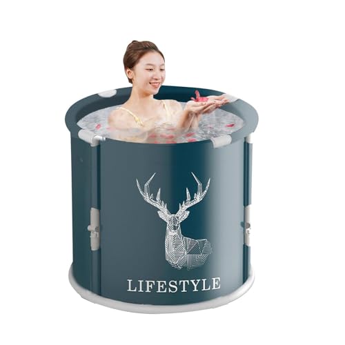 PortablebathTub - Easy to Clean Folding iceBarrelplunge Pool | Large Storage ColdplungeTub, Portable IceplungeTub for Home Hotba