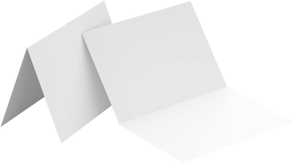Image of Reskid Heavyweight White Blank Cards - Greeting Cards - 110lb Blank Cards And Envelopes Printable Note Cards (3.5x5, Inches)