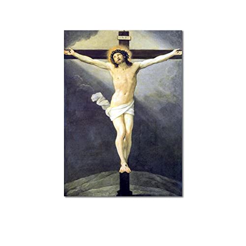 HEIMAO Lienzos barroco. Guido Reni Impresiones en lienzo. Crucifixión - Famosa reproducción de cuadro al óleo para la decoración del hogar 50x80cm sin marco