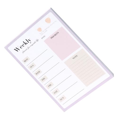 NUOLUX 多機能ウィークリープランナー便箋ノート 軽量携帯用 仕事 家用メモパッド 便利な週間スケジュール管理 オフィスアクセサリー