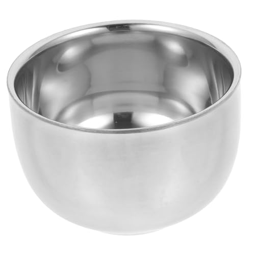 FOMIYES Elegant Shaving Metal Bowl Reusable Shave Mug for Men Shaving Tool Sturdy Aluminum Shaving Cup Stable Base