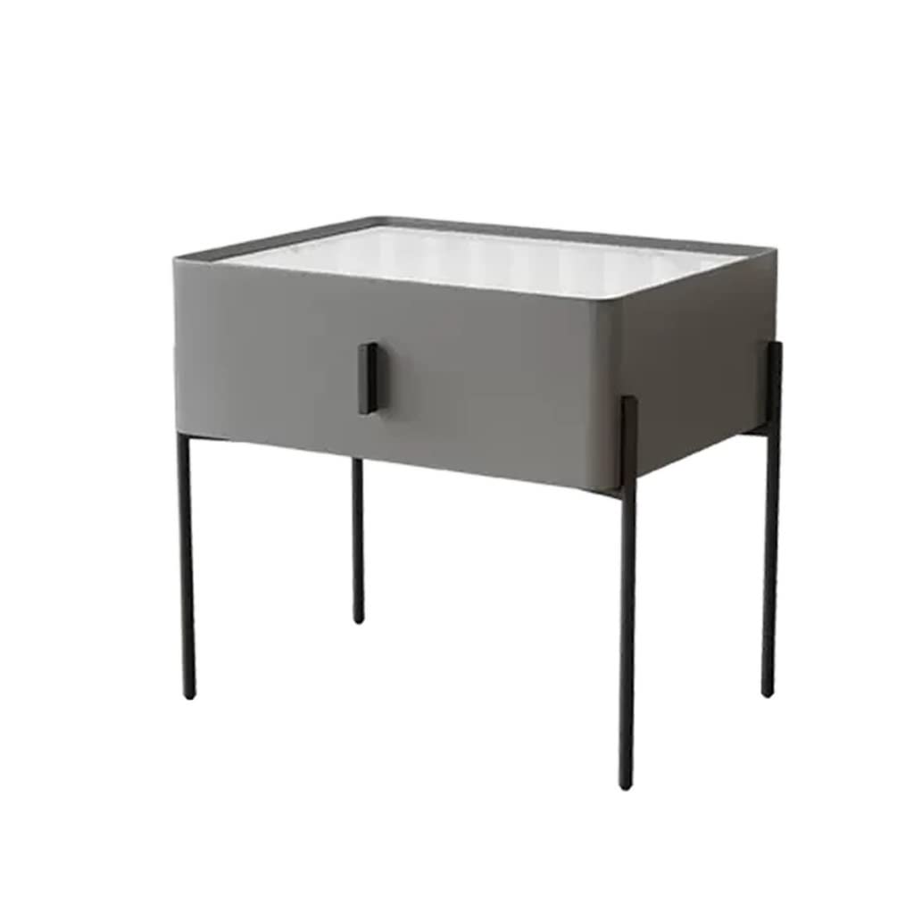 BHGFYXBS Side Tables Bedroom Modern Creative Bedside Table Minimalist Style Bedside Cabinet Slate Bedroom Storage Cabinet Living Room Side Table Bedside Tables