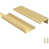 Rergy 20 Pack Gold Cabinet Pulls 5 inch Edge Finger Pull Aluminum Alloy Hardware for Dresser Drawer Handles